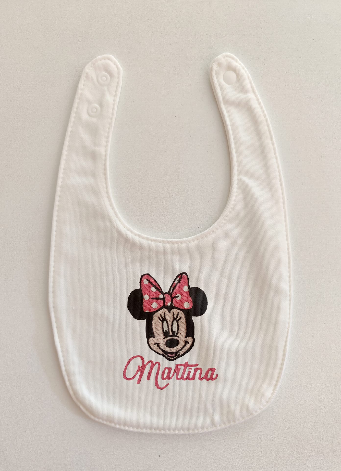 Bavaglino Bimba Minnie Nome