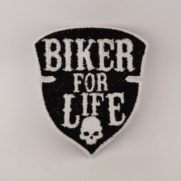Patch Scudo Biker For Life Scheletro