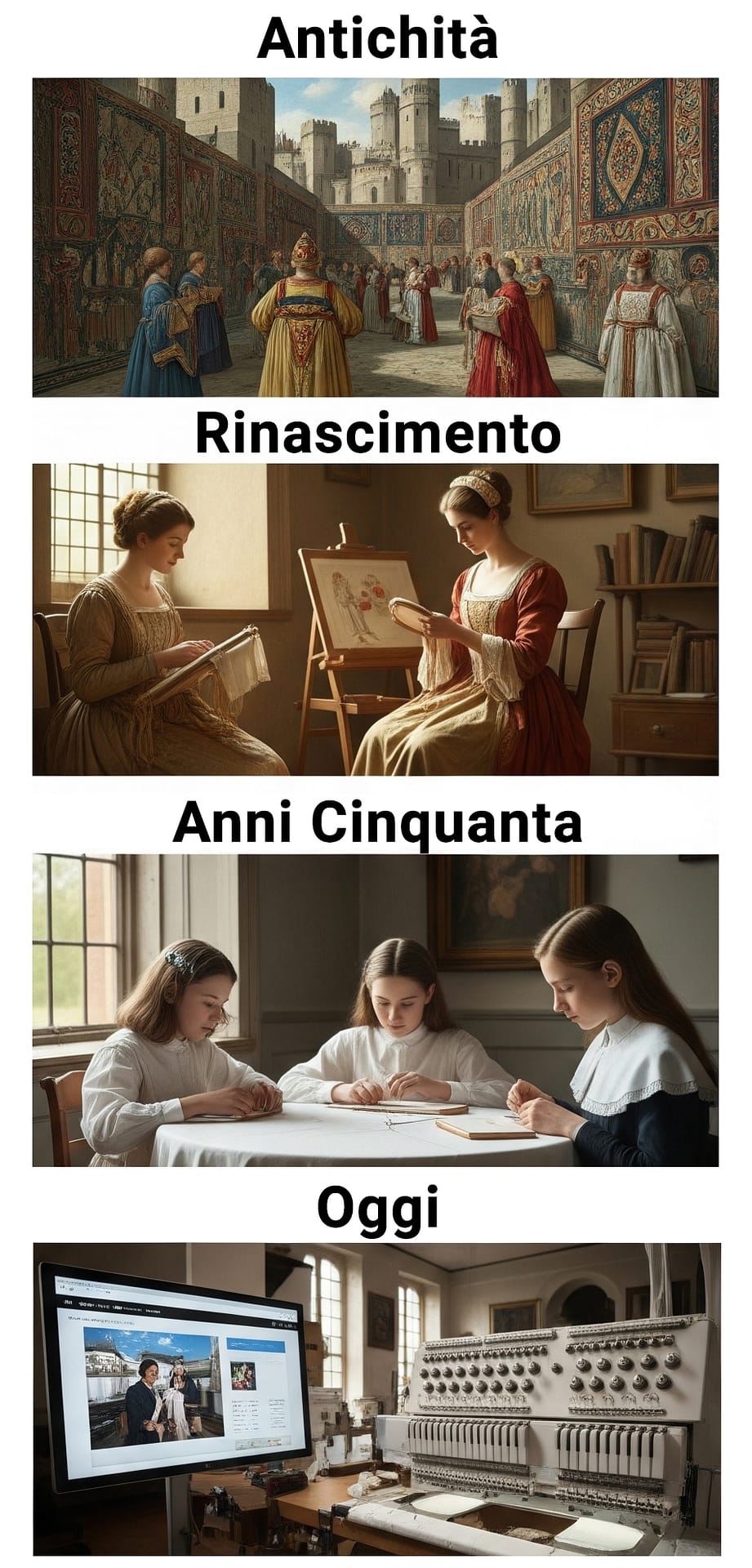 Ricamatore Storia