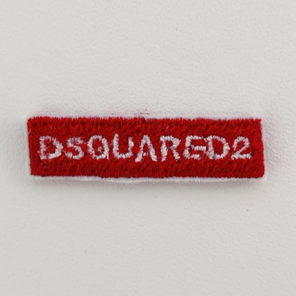 Patch Etichetta Dsquared2 Rossa e Bianca
